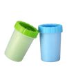 Pet Dog cat Paw Cleaner Cup Outdoor portable Soft Silicone Combs Quickly Wash Foot Cleaning Bucket Pet Foot Wash Tools - Blue - L