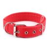 Pet Collar Simple Solid Color Dog Collar Leather Lining Adjustable Small Dog Collar Bichon Labrador Medium To Large Dog Collar - red - 1.5cm*40cm