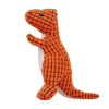 Bite-resistant Pet Dog Chew Dinosaur Toys for Dogs Squeaky Small Big Dog Toy Cleaning Teeth Dog Supplies Juguetes Para Perro - Orange