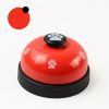 Pet Toy Training Called Dinner Small Bell Footprint Ring Dog Toys For Teddy Puppy Pet Call - Red