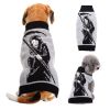 Pet Dog Halloween Costume Pumpkin Skull Death Pattern Pet Knit Sweater - GhostS