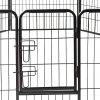 24" Dog Pet Playpen Heavy Duty Metal Exercise Fence Hammigrid 8 Panel Silver - As pic