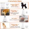 4 In 1 Electric Pet Dog Cat Grooming Kit Cordless Rechargeable Pet Hair Trimmer - White