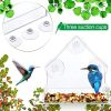 1pc Acrylic Bird Cage; Adsorption Bird Feeder For Outdoor; Transparent Plexiglass Bird Feeder; hummingbird feeder - Transparent