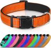 Reflective Dog Collar; Soft Neoprene Padded Breathable Nylon Pet Collar Adjustable for Medium Dogs - Orange - Medium (Pack of 1)