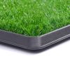 Puppy Dog Pet Potty Training Pee Grass Pad Mat House Toilet Indoor - green