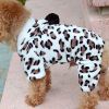 Leopard Warm Winter Pet Dog Puppy Clothes Hoodie Jumpsuit Pajamas Outwear - Leopard - XXL