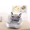 Fashion House Cartoon-Design Sofa Soft Warm Cotton Nest Pet Dog Beds Puppy Kennel - Grey Dog - S 34x45 cm