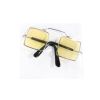 Cute Dog cat Glasses Pet Goggles Glasses Suitable For Puppy Cat Photo Props - yellow - Square