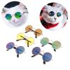 Cute Dog cat Glasses Pet Goggles Glasses Suitable For Puppy Cat Photo Props - pink - Round