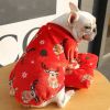 Autumn/Winter warm dog coat Small; medium dog; Flannel warm dog clothing pet supplies; dog clothing - Multiple deer heads - M