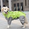 A Raincoat for all small and large dogs; Pet raincoat Medium large dog Golden hair Samo Alaska waterproof four foot raincoat Dog hooded raincoat - Flu