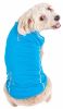 Pet Life Active 'Racerbark' 4-Way Stretch Performance Active Dog Tank Top T-Shirt - Blue - X-Large