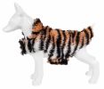 Pet Life Luxe 'Tigerbone' Glamourous Tiger Patterned Mink Fur Dog Coat Jacket - Large