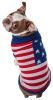 Patriot Independence Star Heavy Knitted Fashion Ribbed Turtle Neck Dog Sweater - Medium