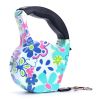 3m 5m Retractable Dog Leash 11 Colors Fashion Printed Puppy Auto Traction Rope Nylon Walking Leash for Small Dogs Cats Pet Leads - color 2 - 5m