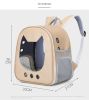 Cat backpack Light color transparent pet bag large space comfortable breathable cat backpack; Cat Backpack Carrier - Beige