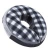 Soft Dog Cone Collar for After Surgery - Inflatable Dog Neck Donut Collar - Elizabethan Collar for Dogs Recovery - CQLQ03 Black and White - S