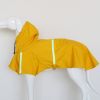 large and small dog raincoat cloak type reflective strip pet raincoat windproof rainproof dog hooded raincoat - yellow - 2XL (9-14kg)