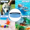 Bosonshop Foldable Pet Swimming Pool Easy to Fold Fill Empty & Clean Slip-Resistant PVC Bathing Tub Kiddie Pool - Blue