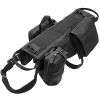 Tactical Dog Harness With Pouches; Adjustable Harness With 3 Detachable Pockets - Black - XL