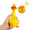 Pet Latex Bite Toy Grows Strangely Standing Chicken Big Mouth Duck Latex Sounding Bite Resistant Dog Toy - Brown cock