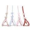 Adjustabale Dog rope pet leash houndstooth starfish cat chest harness dog chain dog Harness pet supplies For Small Medium Dog - Pink - bust 24-33cm