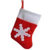 2PC Mini Christmas Stockings Xmas Party Table Knife Spoon Fork Bag Christmas Sock Decoration Tableware Bags Hanging Ornament - red