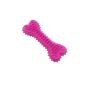 Dog Cat TPR Foam Eco-friendly TPR Chewing Toy Milky Scented Flat Bones Molar Teether Pet Supplies Spiny Soft Bite Resistant Toy - Pink - M