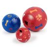 Food Dispensing Dog Toys; Pet Ball Toys; Rubber Slow Feeder Dog Puzzle Toys; Dog Treat Balls - Red - M