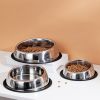 Beveled Dogs Bowl Stainless Steel Removable Rubber Ring Non-Slip Bottom Pet Feeder Bowl Water Dish For Dog Cat - Large (3.8Cup)