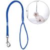 1pcs Adjustable Dogs Leash Pets Noose Loop Lock Clip Rope Cats Grooming Table Accessories Arm Bath Nylon Restraint Ropes Harness - blue