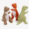 Bite-resistant Pet Dog Chew Dinosaur Toys for Dogs Squeaky Small Big Dog Toy Cleaning Teeth Dog Supplies Juguetes Para Perro - Orange