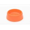 1Pc High Quality Solid Color Pet Bowls Candy-Colored Lightweight Plastic Single Bowl Small Dog Cat Pet Bowl Pet Feeding Supplies - orange - M