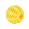 Dog Squeaky Ball Toy; Pet Chew Toy For Dog; Tooth Cleaning Ball Bite Resistant Pet Supplies - Yellow - 2.0Inch