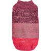 Horizontal Two-Legged Pet Warm Knit Striped Color Knit - RedXXL