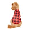 Warm Fleece Dog Clothing Classic Plaid Patchwork Dog and Cat Hoodies - RedcheckXS