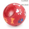 Food Dispensing Dog Toys; Pet Ball Toys; Rubber Slow Feeder Dog Puzzle Toys; Dog Treat Balls - Blue - M