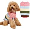 Horizontal Two-Legged Pet Warm Knit Striped Color Knit - PinkM