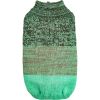 Horizontal Two-Legged Pet Warm Knit Striped Color Knit - GreenXL