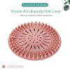 Round Silicone Drain Hair Catcher Drain Cover Hair Trap Kitchen Sink Strainer Bathroom Shower Bath Stopper Filter For Kitchen - pink