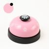 Pet Toy Training Called Dinner Small Bell Footprint Ring Dog Toys For Teddy Puppy Pet Call - Pink